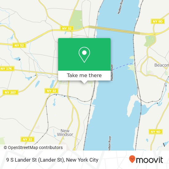 Mapa de 9 S Lander St (Lander St), Newburgh, NY 12550