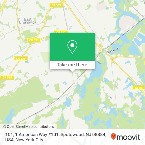 101, 1 American Way #101, Spotswood, NJ 08884, USA map