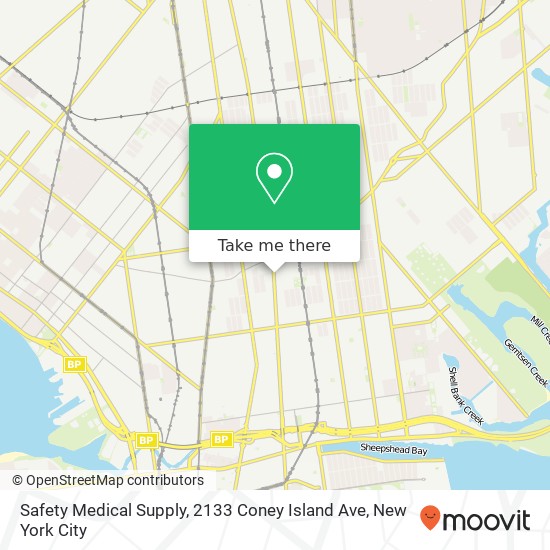 Mapa de Safety Medical Supply, 2133 Coney Island Ave