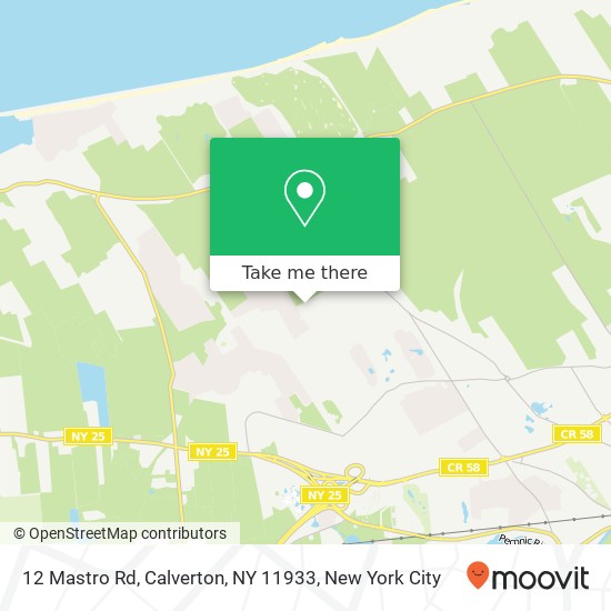 Mapa de 12 Mastro Rd, Calverton, NY 11933