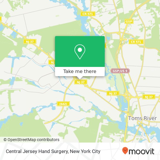 Mapa de Central Jersey Hand Surgery, 780 Route 37 W