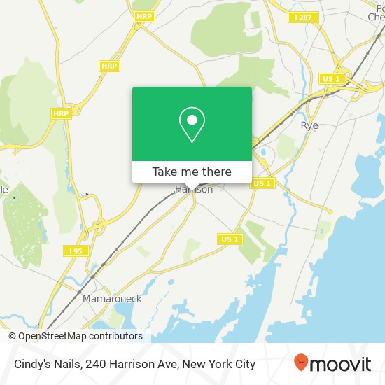 Mapa de Cindy's Nails, 240 Harrison Ave