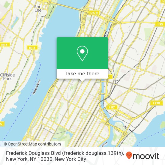 Frederick Douglass Blvd (frederick douglass 139th), New York, NY 10030 map