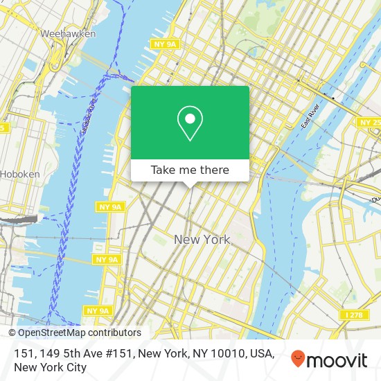 151, 149 5th Ave #151, New York, NY 10010, USA map