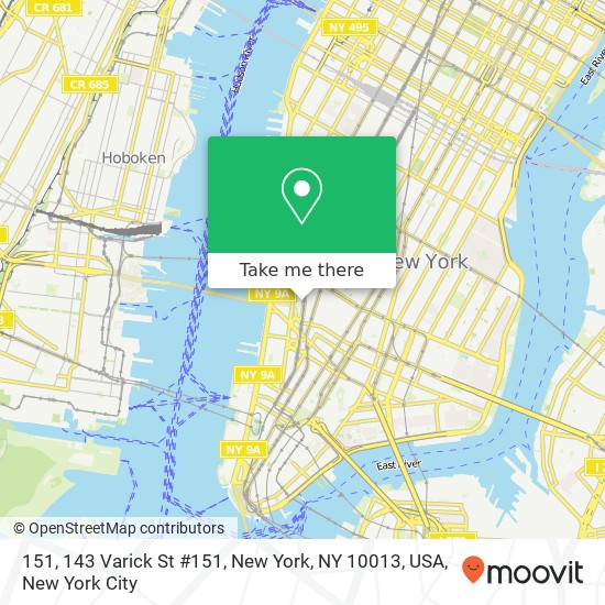 Mapa de 151, 143 Varick St #151, New York, NY 10013, USA