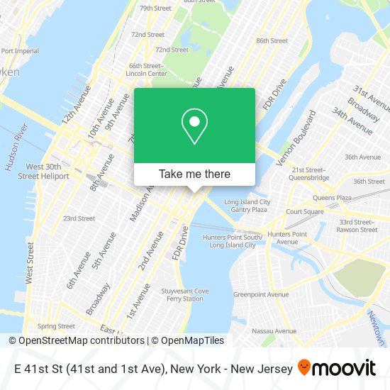 E 41st St (41st and 1st Ave) map