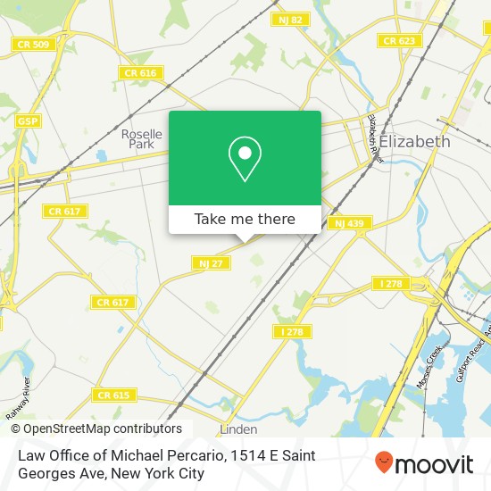 Law Office of Michael Percario, 1514 E Saint Georges Ave map