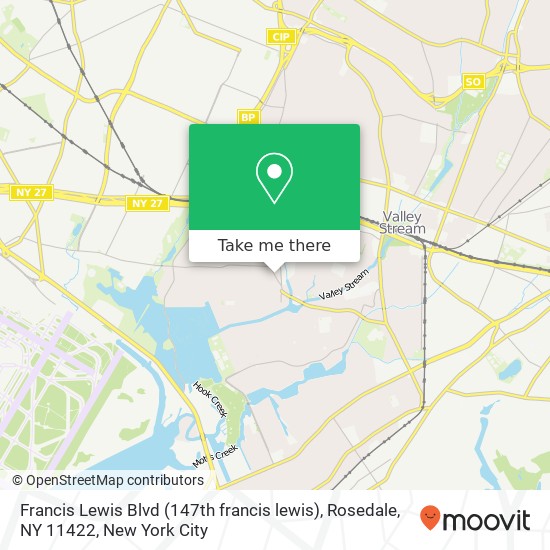 Mapa de Francis Lewis Blvd (147th francis lewis), Rosedale, NY 11422