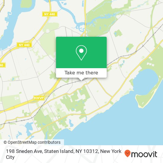 Mapa de 198 Sneden Ave, Staten Island, NY 10312