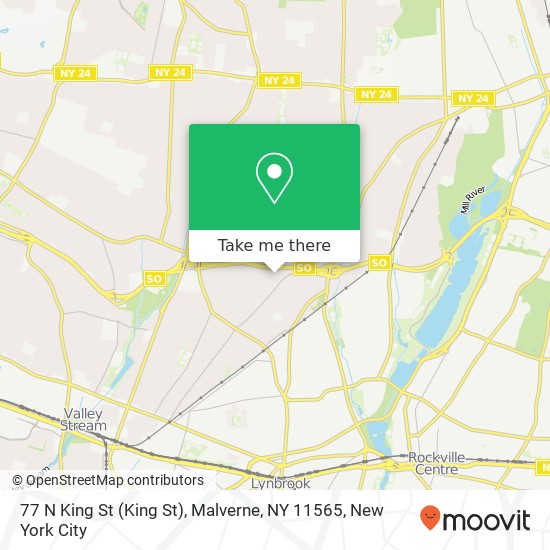77 N King St (King St), Malverne, NY 11565 map