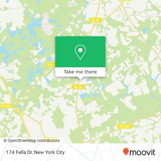Mapa de 174 Fella Dr, Morganville, NJ 07751