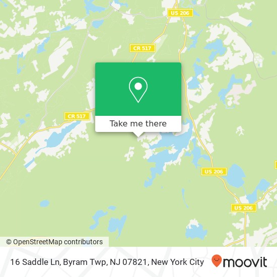 Mapa de 16 Saddle Ln, Byram Twp, NJ 07821
