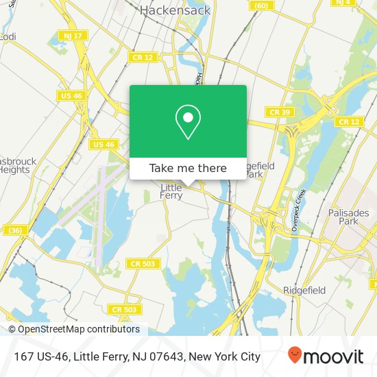 Mapa de 167 US-46, Little Ferry, NJ 07643
