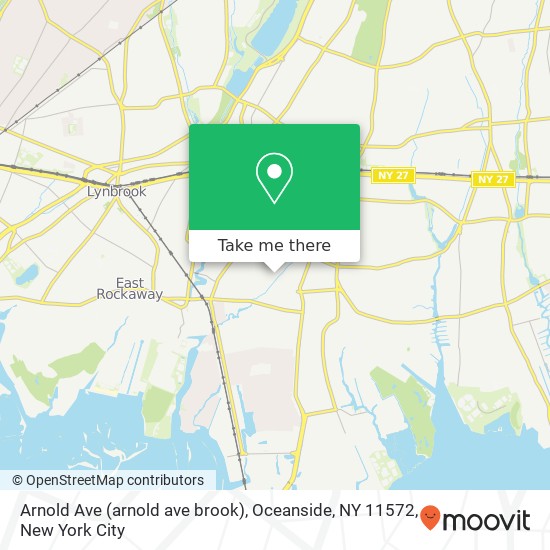 Mapa de Arnold Ave (arnold ave brook), Oceanside, NY 11572