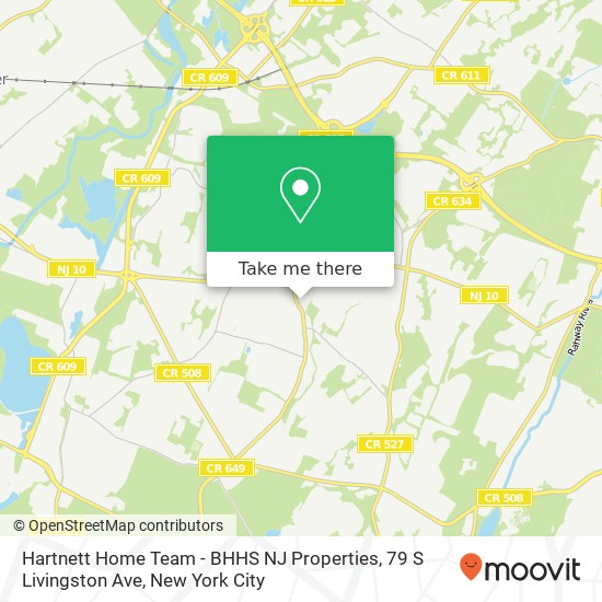 Hartnett Home Team - BHHS NJ Properties, 79 S Livingston Ave map