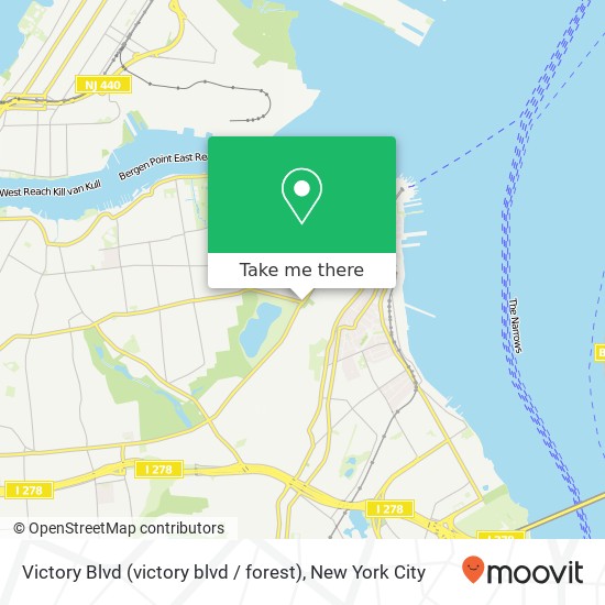 Mapa de Victory Blvd (victory blvd / forest), Staten Island, NY 10301
