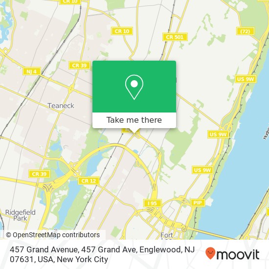 457 Grand Avenue, 457 Grand Ave, Englewood, NJ 07631, USA map