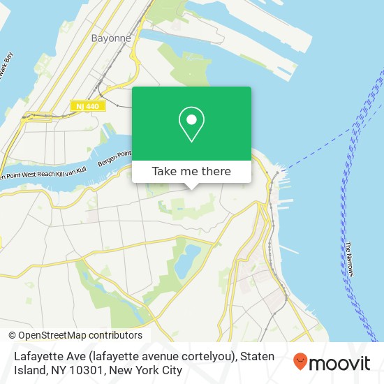 Mapa de Lafayette Ave (lafayette avenue cortelyou), Staten Island, NY 10301