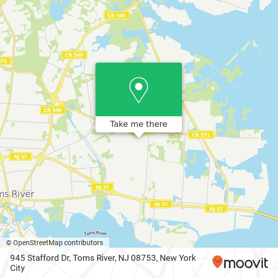 945 Stafford Dr, Toms River, NJ 08753 map