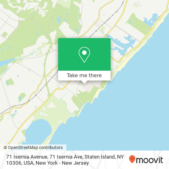 Mapa de 71 Isernia Avenue, 71 Isernia Ave, Staten Island, NY 10306, USA