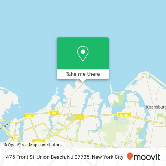 475 Front St, Union Beach, NJ 07735 map