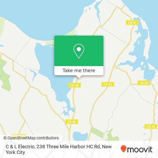 C & L Electric, 238 Three Mile Harbor HC Rd map