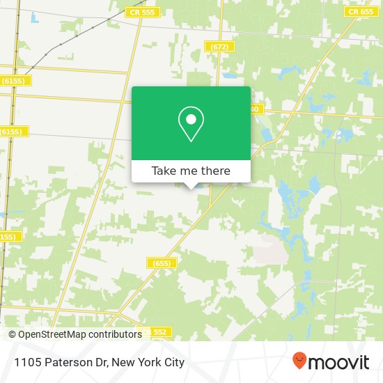 Mapa de 1105 Paterson Dr, Vineland, NJ 08361