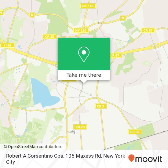 Robert A Corsentino Cpa, 105 Maxess Rd map