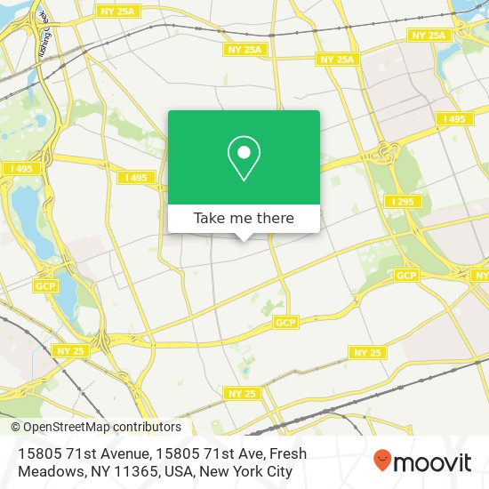 Mapa de 15805 71st Avenue, 15805 71st Ave, Fresh Meadows, NY 11365, USA