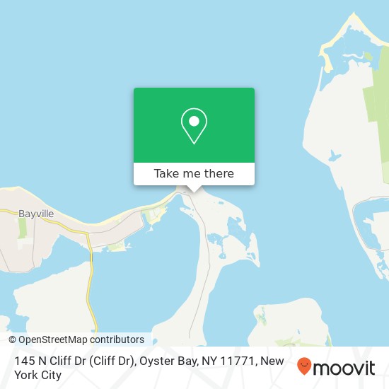 Mapa de 145 N Cliff Dr (Cliff Dr), Oyster Bay, NY 11771
