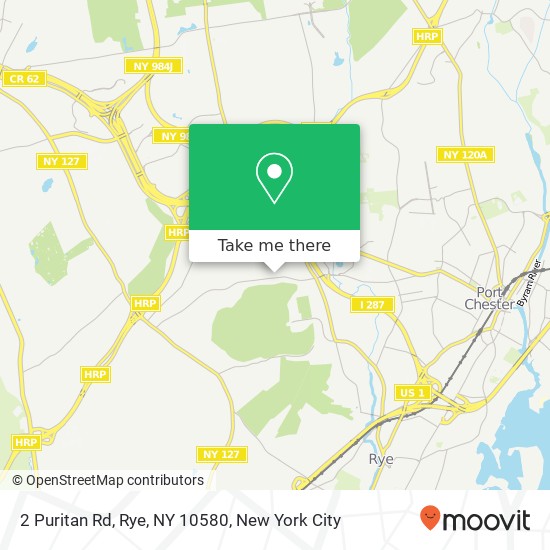 Mapa de 2 Puritan Rd, Rye, NY 10580