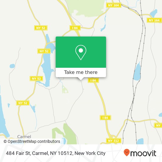 Mapa de 484 Fair St, Carmel, NY 10512