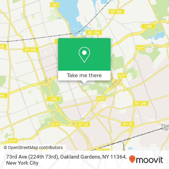 73rd Ave (224th 73rd), Oakland Gardens, NY 11364 map