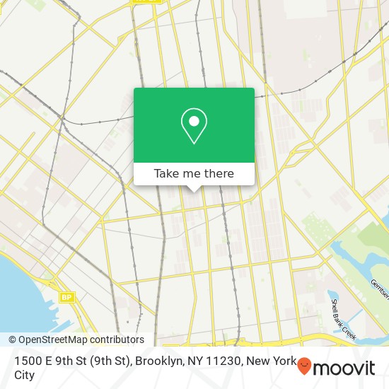 Mapa de 1500 E 9th St (9th St), Brooklyn, NY 11230