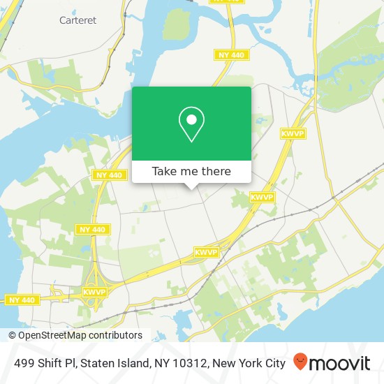 Mapa de 499 Shift Pl, Staten Island, NY 10312