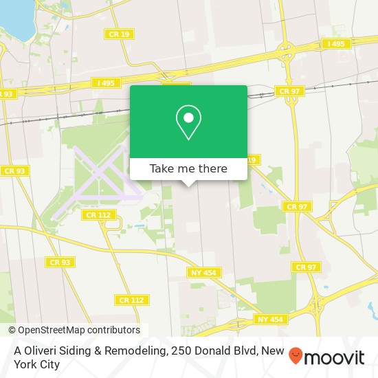 Mapa de A Oliveri Siding & Remodeling, 250 Donald Blvd