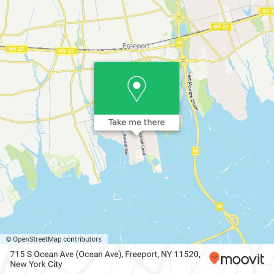 Mapa de 715 S Ocean Ave (Ocean Ave), Freeport, NY 11520