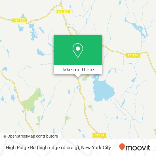 Mapa de High Ridge Rd (high ridge rd craig), Stamford (STAMFORD), CT 06903