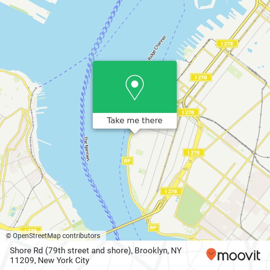 Shore Rd (79th street and shore), Brooklyn, NY 11209 map