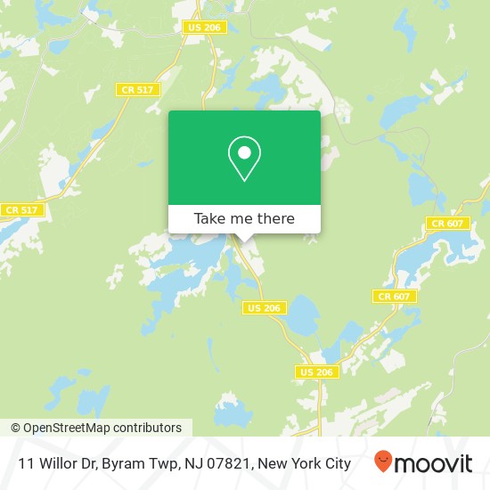 Mapa de 11 Willor Dr, Byram Twp, NJ 07821
