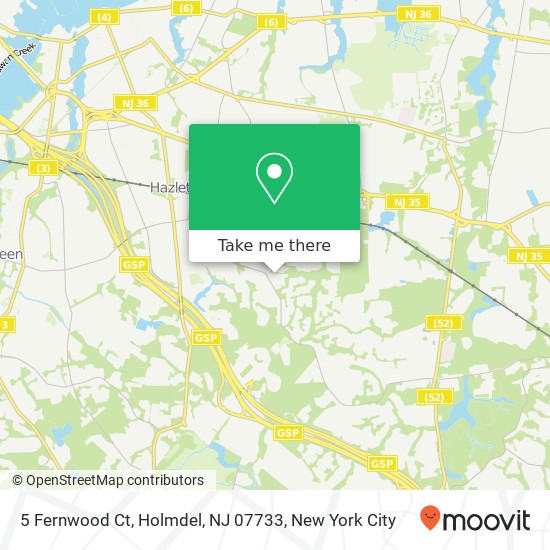 5 Fernwood Ct, Holmdel, NJ 07733 map