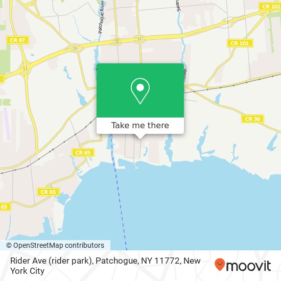 Mapa de Rider Ave (rider park), Patchogue, NY 11772