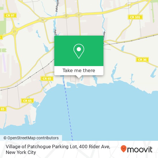 Village of Patchogue Parking Lot, 400 Rider Ave map