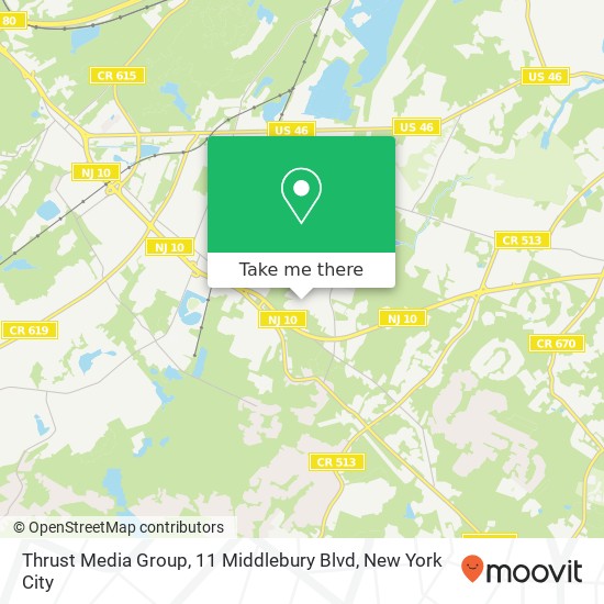Mapa de Thrust Media Group, 11 Middlebury Blvd