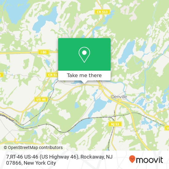 Mapa de 7,RT-46 US-46 (US Highway 46), Rockaway, NJ 07866