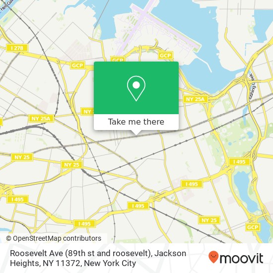 Roosevelt Ave (89th st and roosevelt), Jackson Heights, NY 11372 map