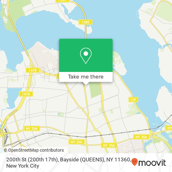 200th St (200th 17th), Bayside (QUEENS), NY 11360 map