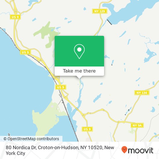 Mapa de 80 Nordica Dr, Croton-on-Hudson, NY 10520