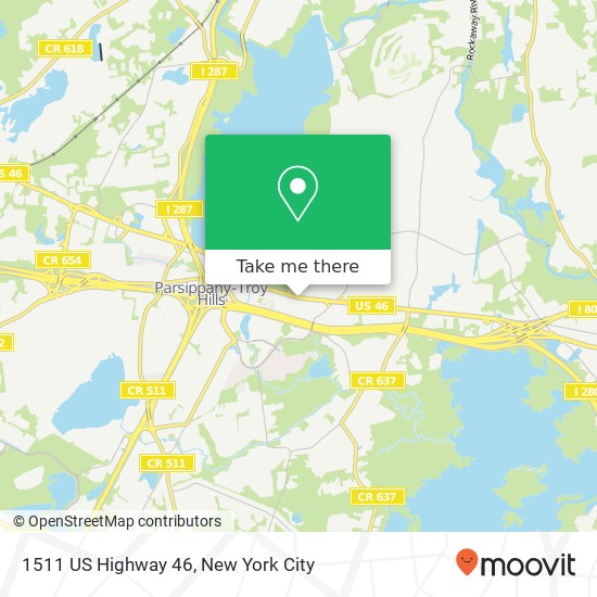 Mapa de 1511 US Highway 46, Parsippany, NJ 07054