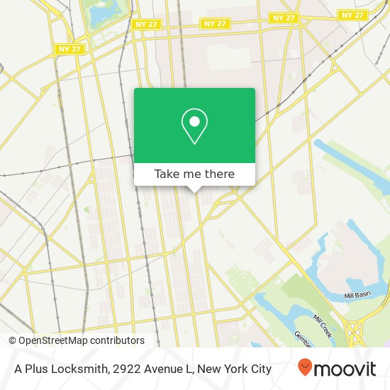 Mapa de A Plus Locksmith, 2922 Avenue L